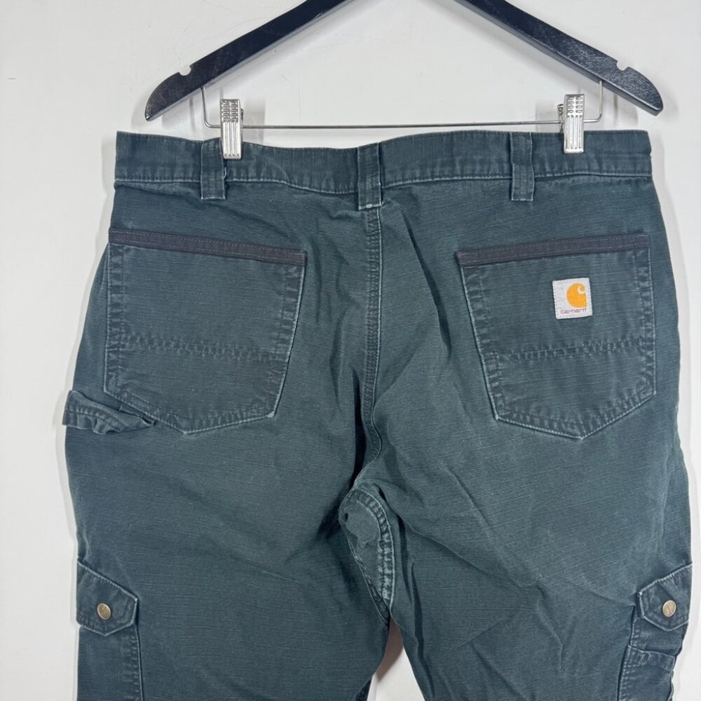 Carhartt Rip Stop Cargo Work Pants Size 38x30 Worn Trashed Utility Cotton - Picture 11 of 15